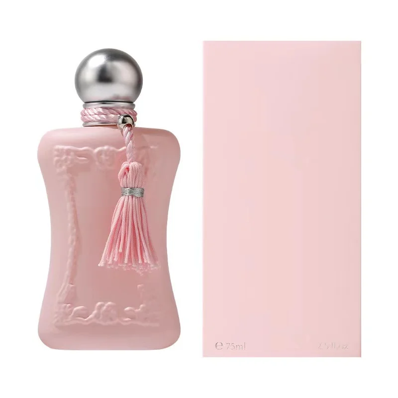 wholesale Soft and light perfume Rose chamomile perfume Pink embossed bottle design perfume  75  ML
