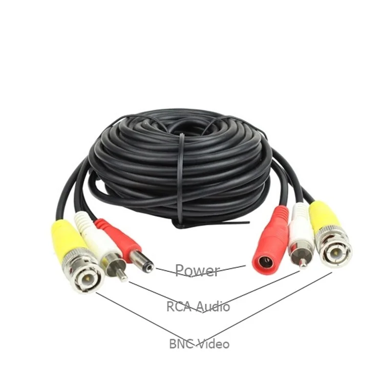 20M BNC RCA DC Plug All In One Video Audio And Power Cable for CCTV Camera