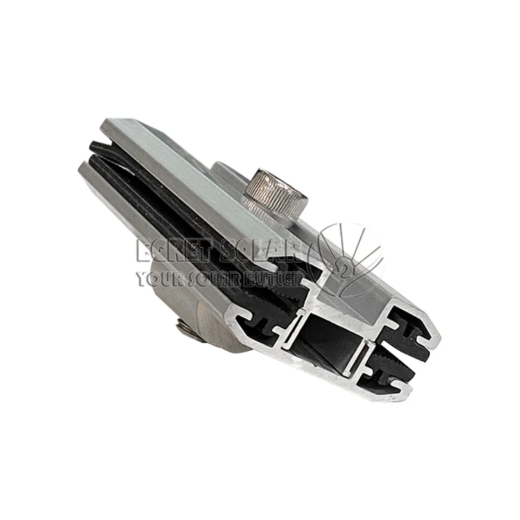 Anodized Steel Thin Film Inter Clamp for Solar Panel Roof Mounting Ground and Carport Installation on Tin Roof