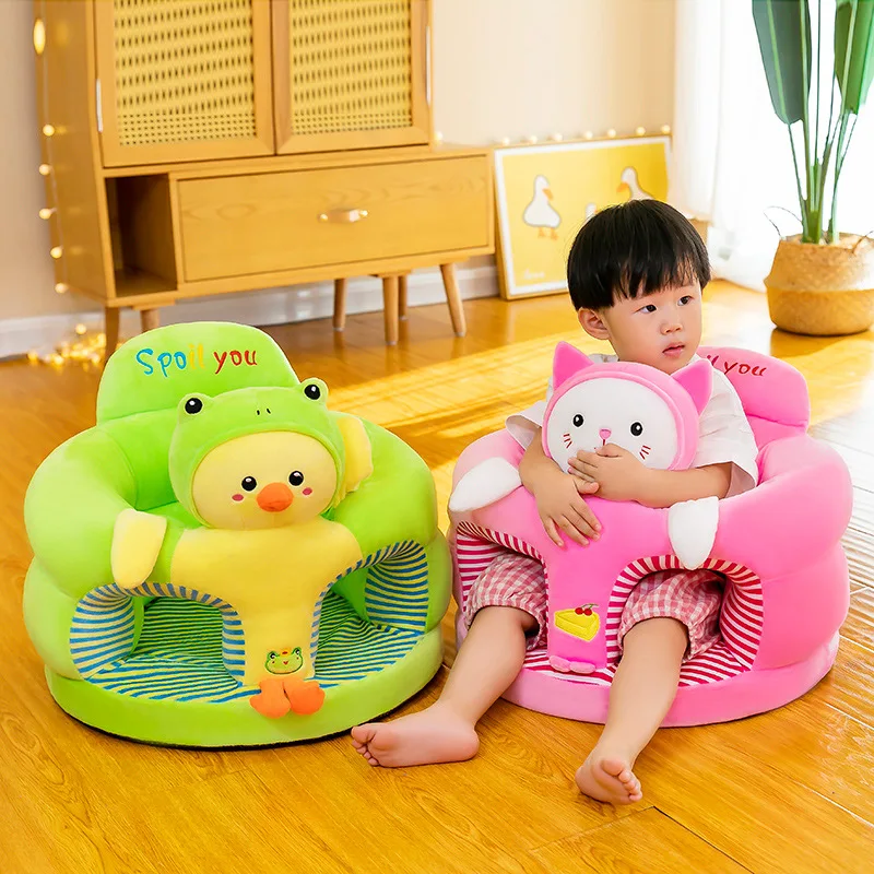 Customized Design Cute Cartoon Baby Sofa Cushion Comfortable Stuffed Animal Baby Sofa Chair Washable Anti Fall Sofa