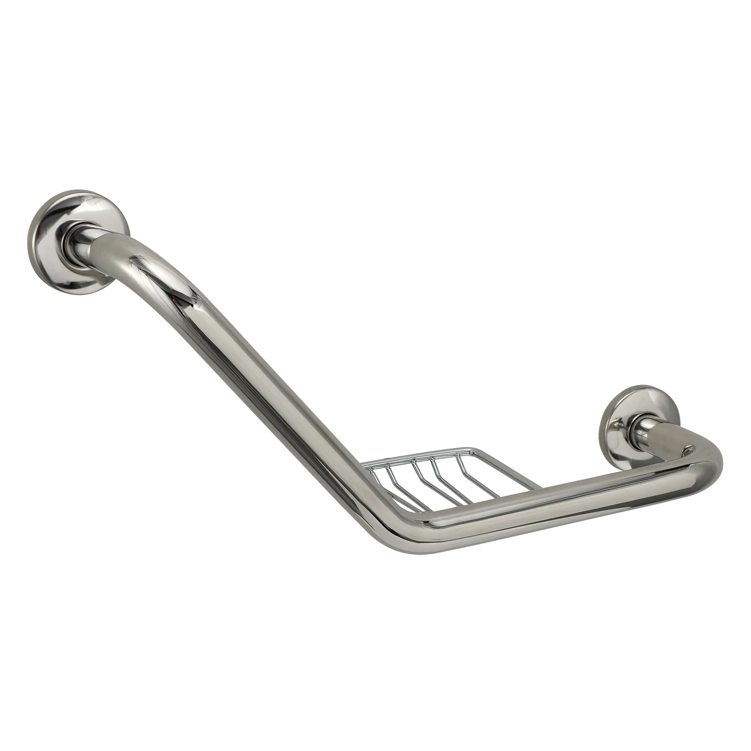 Shower & Toilet 16inch Stainless Steel Angled Grab Bar for Bathtubs