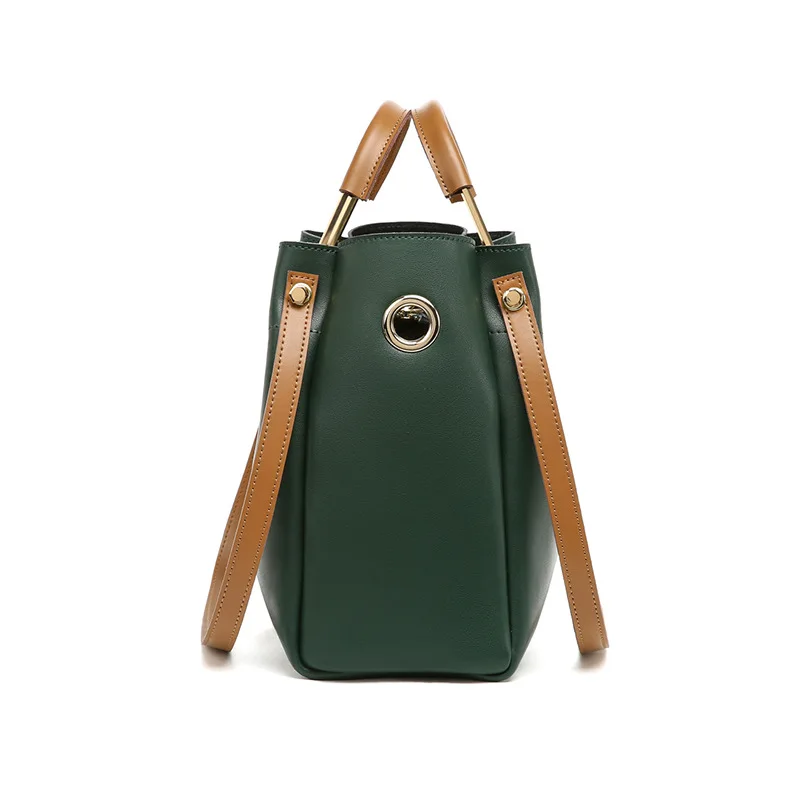 Famous Brand Genuine Leather Manufacturers Fashion Waterproof China Factories Tote Bag Luxury Women Shoulder Crossbody Handbags