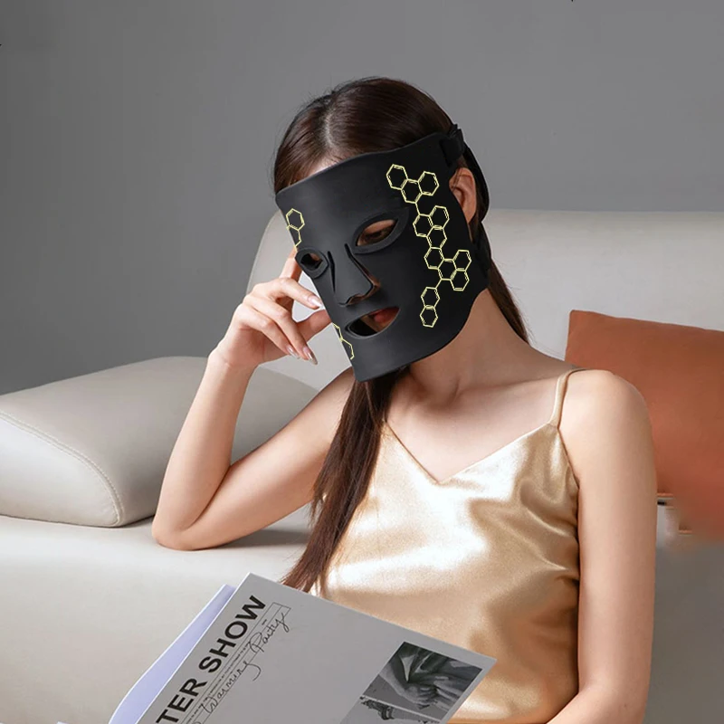 New Design 2023 Soft Silicone Facial Skin Care Led Red Infrared Light Face Mask