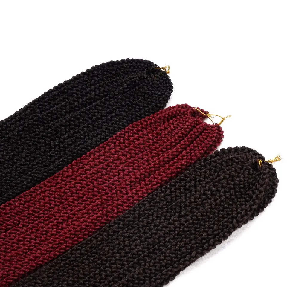 
Crochet Box Braids Hair 3Packs 22Inch Long Pre-Twists Style Ombre Jumpo 3D Medium Crochet Hair Synthetic Braiding Hair 