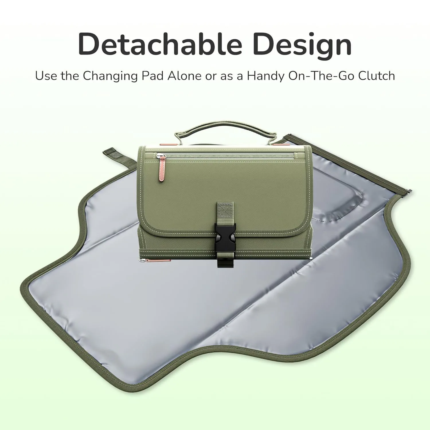 Mommy Foldable Nappy Change Mat Baby Diaper Baby Wipes Pocket Detachable Changing Pad with Shoulder Strap