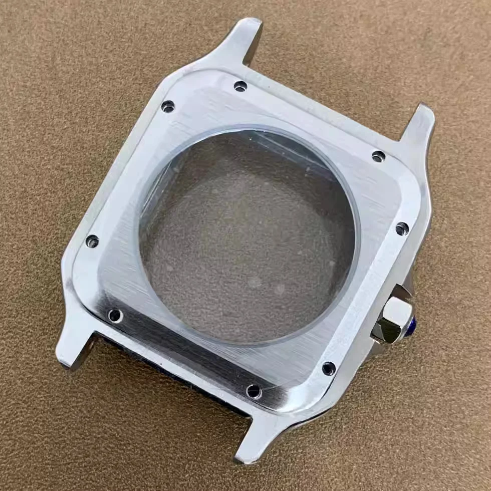 38mm Square Watch Case 316L Steel Watch Accessories Repair and Modification Parts for NH35 NH36 Automatic Movements