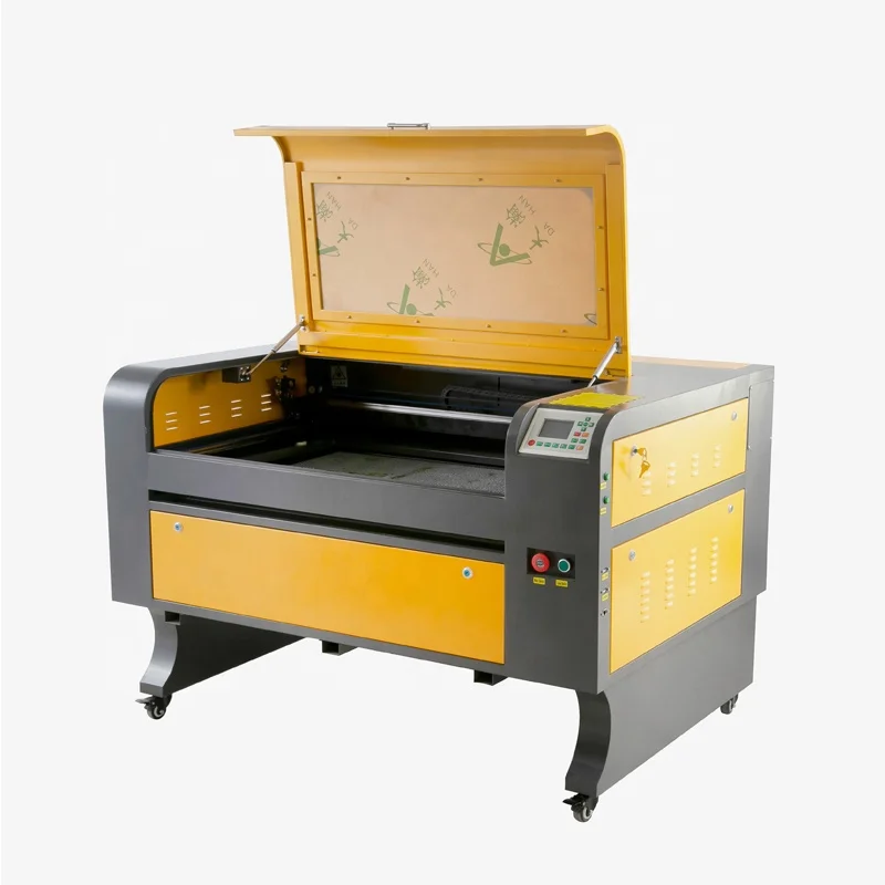 Co2 cnc laser engraving machine laser cutting machine working for wood acrylic leather glass paperboard cutting