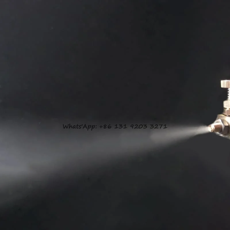 Brass Air Atomizing Nozzle, Siphon Round Adjustable Air Water Spray Nozzle, Narrow Angle Small Flow Air Atomizing Nozzle