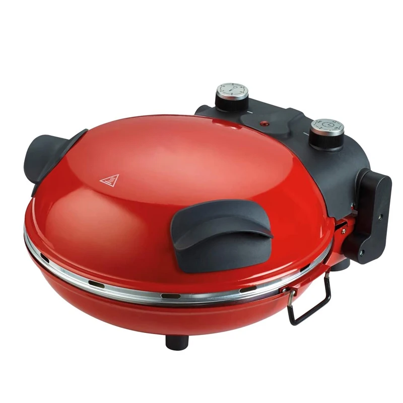 Multi function Pizza Maker with Visible Window Special Stone for Baking 1200W Electric Crispy Crust Pizza Oven