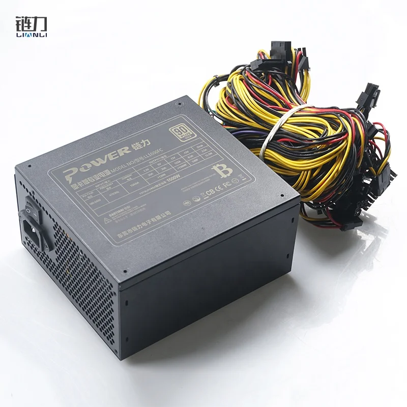  Хорошее качество ATX PSU 1600W блок питания компьютерный для материнской платы и 6/8 gpu добычи Рог