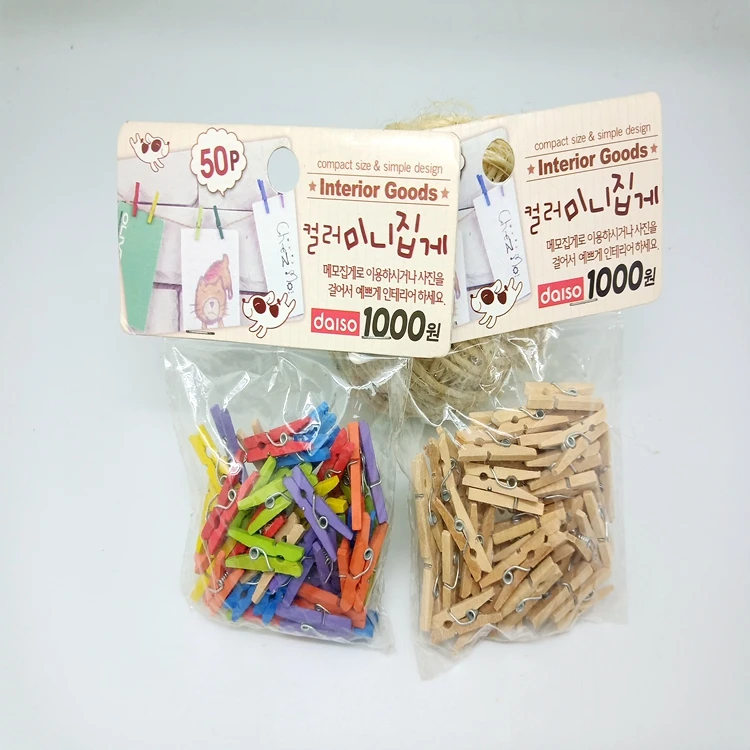 Wooden Clips, Mini Colored Clothespins,2.5cm,3.5cm,4.5cm Wood Craft Spring Clothespins for Home Arts Crafts Decoration
