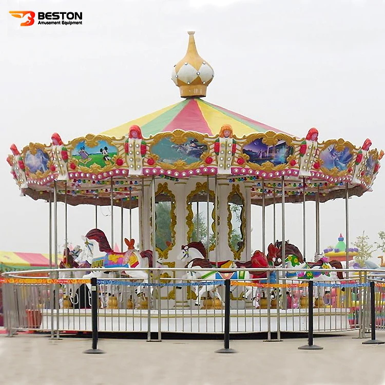 Factory price 16 seats mechanical carousel horse rides used kids carnival games for sale