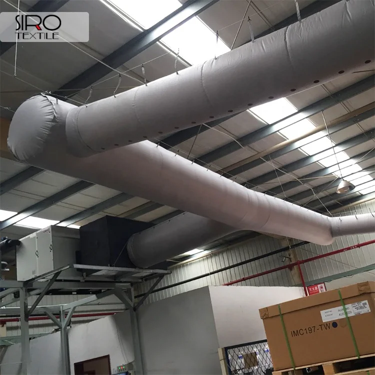 Easy installation textile ducts systems for air ventilation