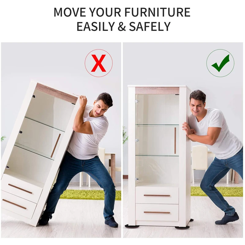 China Best Price Easy moving reusable 5 Inch Round Brown Furniture Mover for Carpet