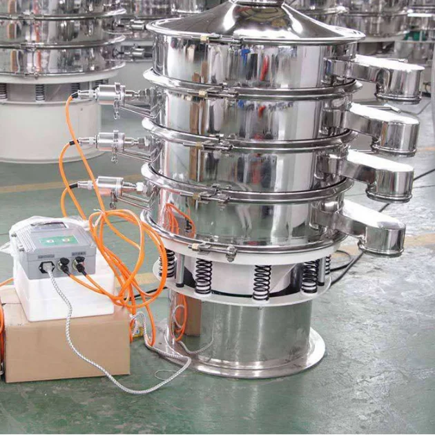 Food Grade Black Pepper Milk Powder Pollen Circular Ultrasonic Vibrator Vibrating Screen Sieve For Sifting Matcha Tea