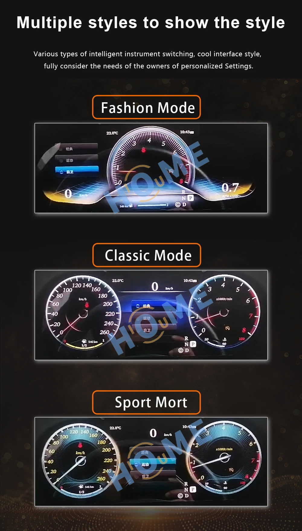 12.3' Digital LCD Instrument Cluster For Mercedes Benz C W205 W204 2011-18 Virtual Dashboard Smart Speedometer