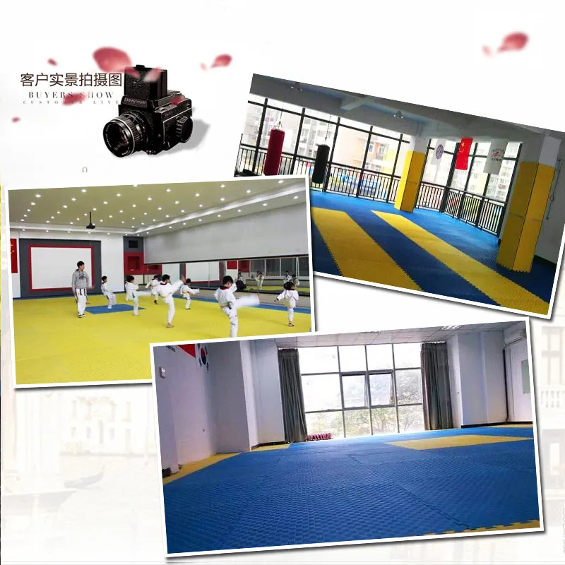 Customizable source factory taekwondo floor mat eva martial arts judo grappling fitness mat splicing model