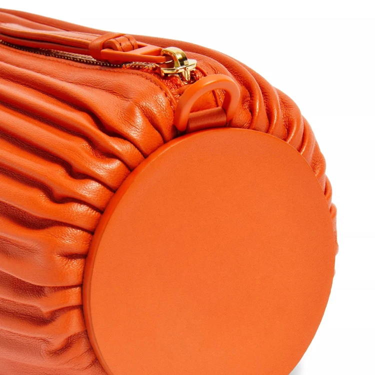 Paparazzi PA0352 Waterproof Wrinkle Cylinder ladi handbag 2023 PU Leather Single Shoulder Zipper Bucket Bag
