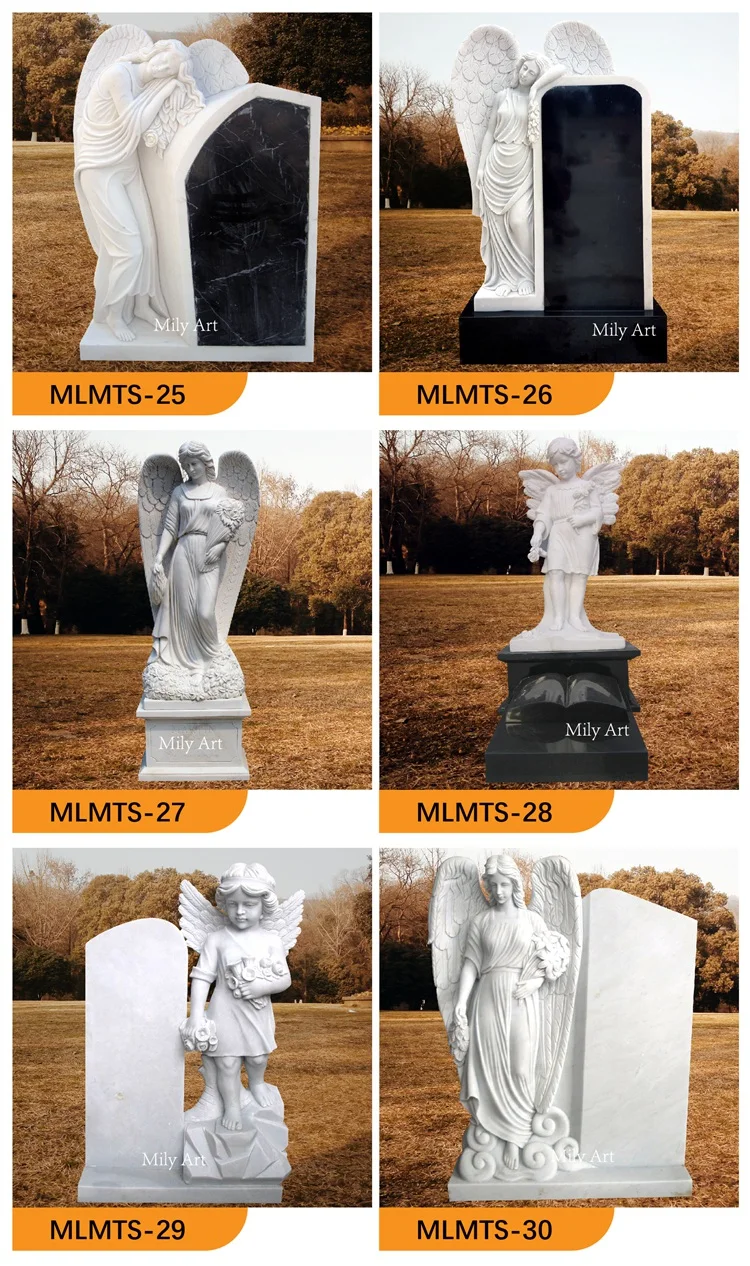 Marble Angel Statue Tombstone 