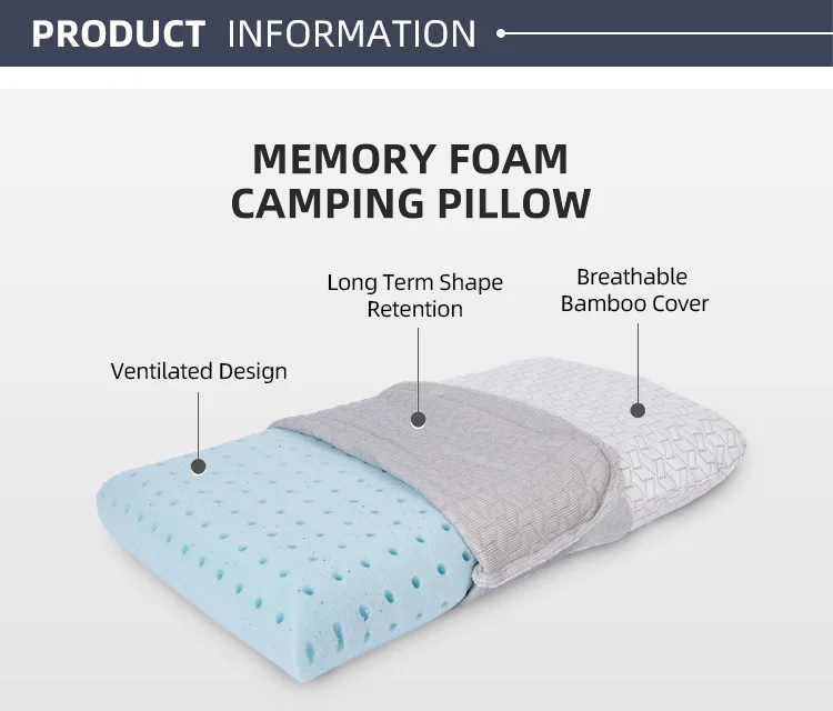 new sleep soft waterproof comfortable camping pillow memory foam
