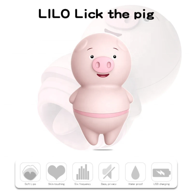 USB Rechargeable Vagina Massager Sex Toys Pig Tongue Licking Vibrator for Women Clitoris Stimulator