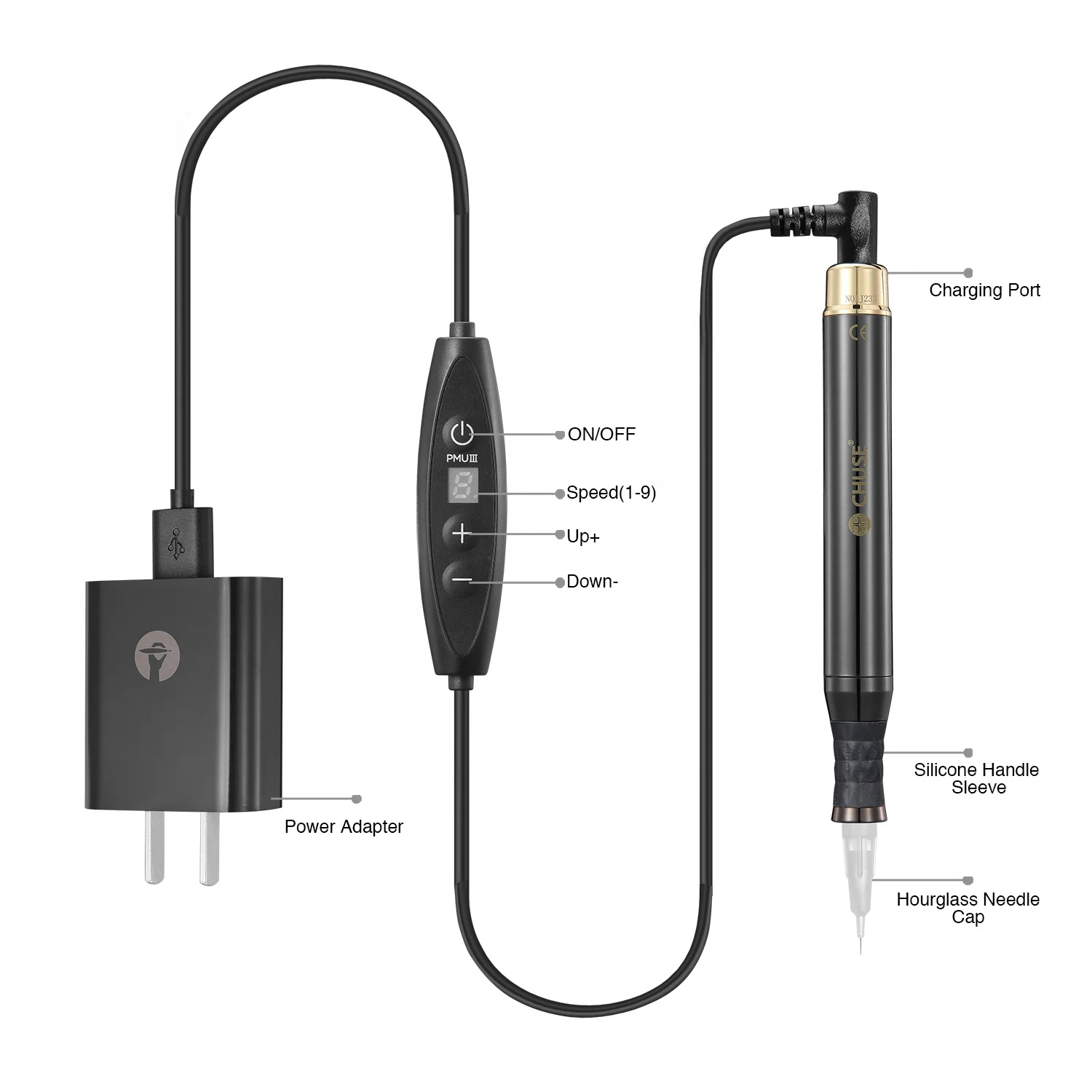 Professional microblading hair strokes ombre powder cosmetic tattoo supplies machine kit