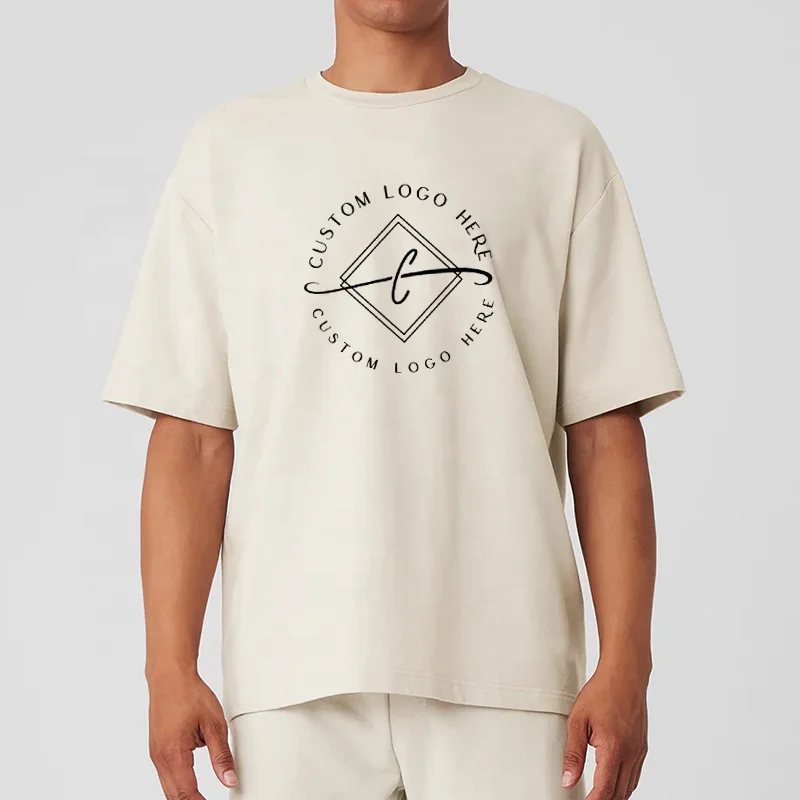 Manufacturer Bulk Custom Graphic T Shirt Heavy Cotton Plus Size Men's T-shirts Drop Shoulder Oversized Plain Jersey Blank