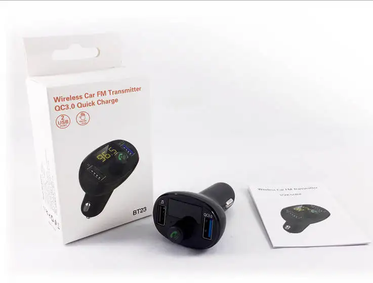  Быстрое Автомобильное зарядное устройство QC 3 0 Fm трансмиттер для Bluetooth Автомобильный MP3 плеер комплект FM-передатчика автомобильное громкой