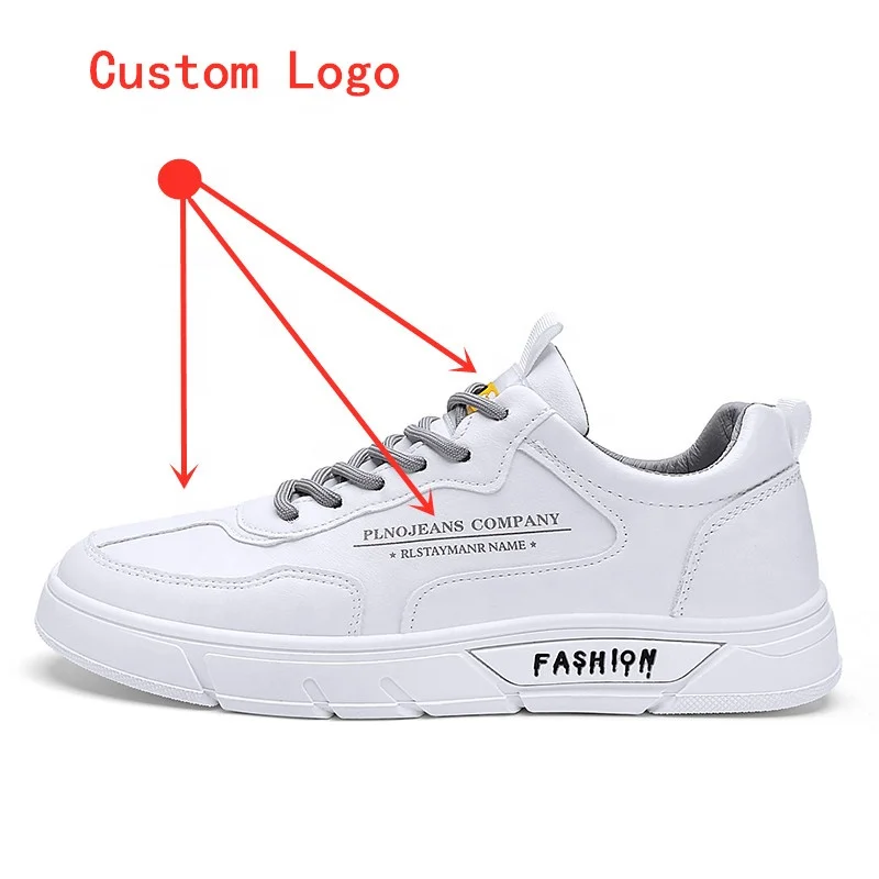 Custom Logo fashion sneaker skate sport shoes Casual shoes white walking shoes men