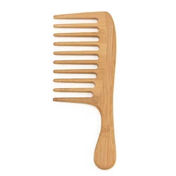 Wide Tooth wood Comb Wooden wide tooth hair comb detangler brush for Thick Curly Wavy Hair