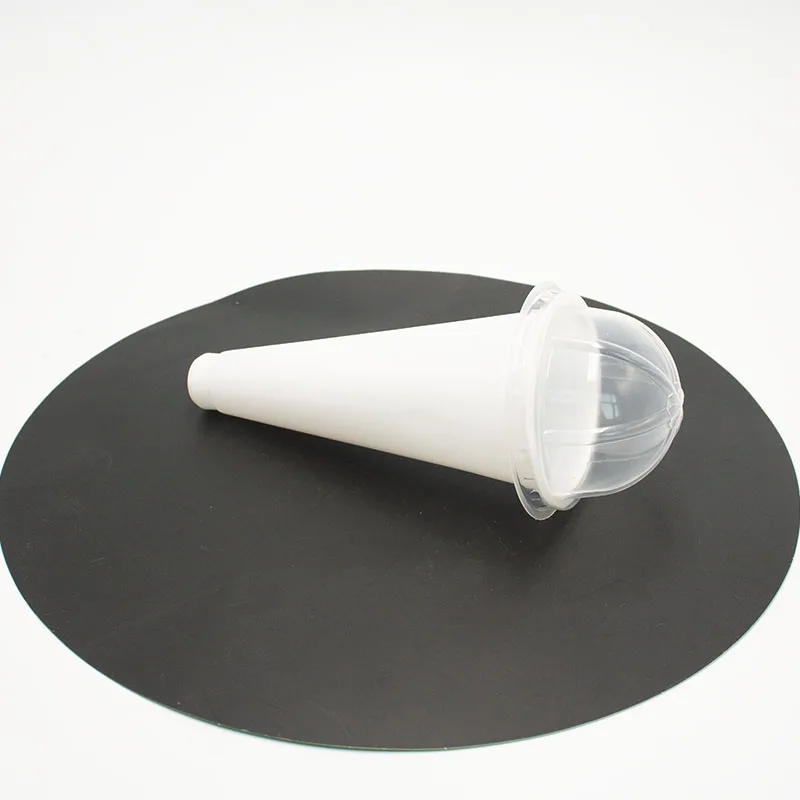 Fancy Design Packaging Custom Logo Torch Shape Dessert Cup Ice Cream Plastic Cone with Lids