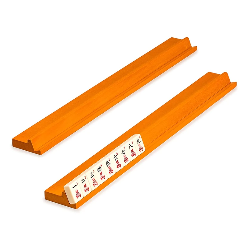 Hand made Wooden crafts Imports 20-Inch Classic Extended Length Wooden Mahjong Racks Set of 4