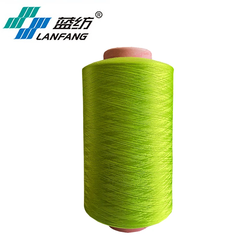 DTY polyester bright trilobal textured color yarn