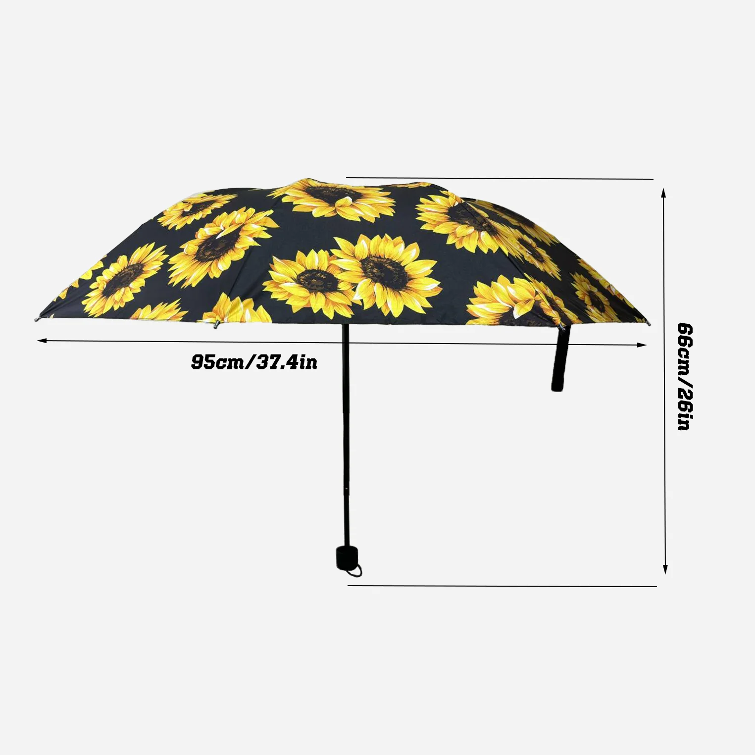 Promotional Folding Umbrella Personal print sunshade custom print compact portable rain windproof Sunflower umbrella with print
