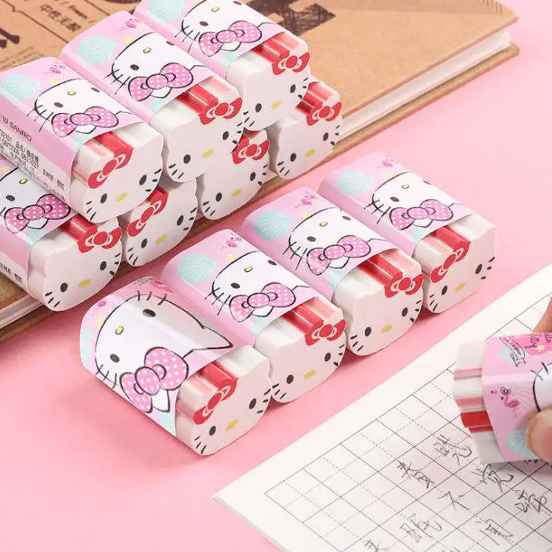 Ластик в форме животного, мультяшный резиновый школьный карандаш, Ластик hello kitty для детей