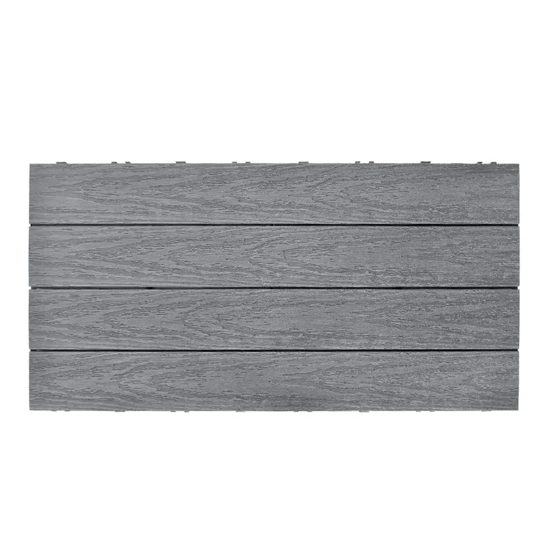 Co-extrusion extruded  600*300MM  Composite  decking  interlocking tiles wpc decking tile wpc tile  for outdoor  terrace