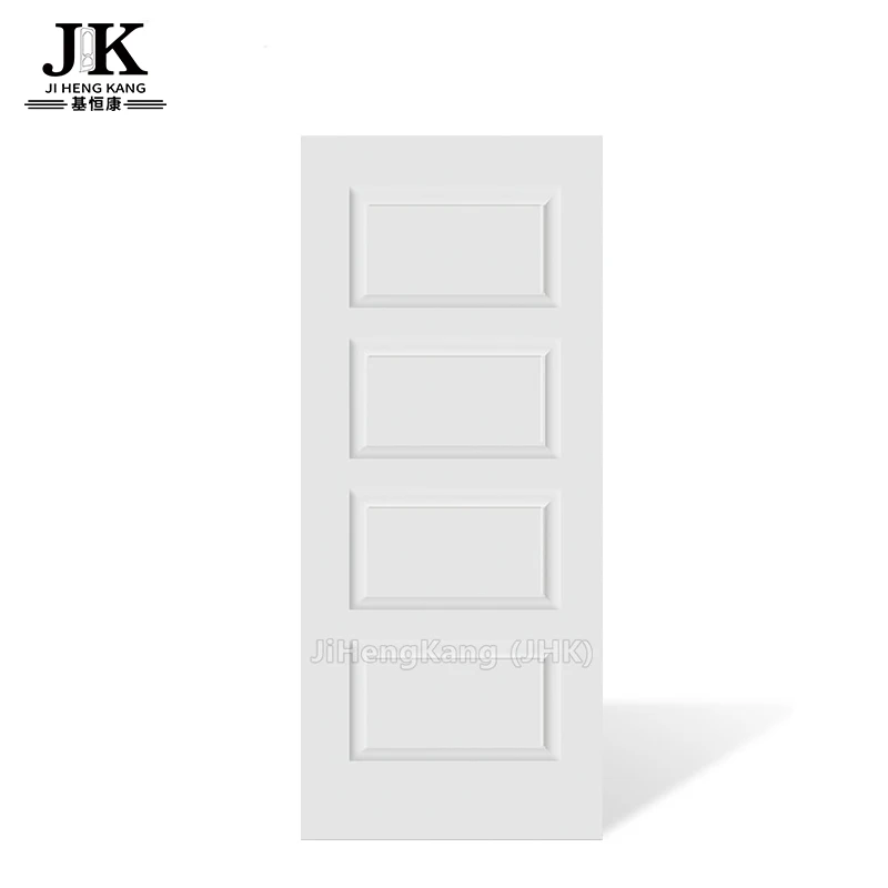 JHK-011 Interior Door Skin Prices Laminated Pvc Door Skin, Shape With Smooth Surface 4 Panel White Door Skin
