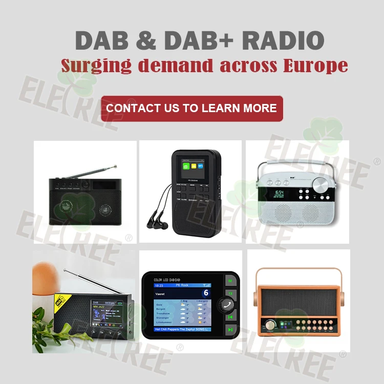 Розовый портативный Dab Plus Fm-будильник домашний ретроспективный Dab-радио с функцией Usb & Fm Bt