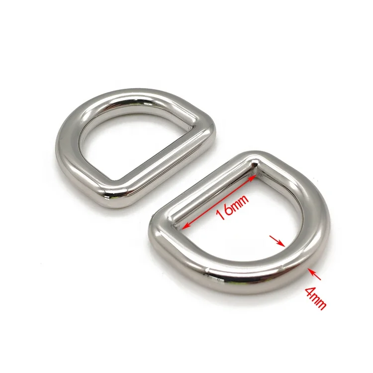 16mm hardware zinc alloy round wire d ring buckle for leather accessories webbing and bag handles