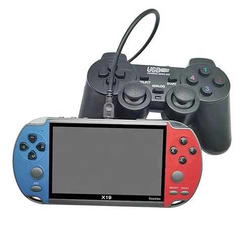 10000 Classic games Player X19 4.3inch Portable Retro Handheld Video Game Console for GBA/PS1/NES/FC/SFC/SMD consola de