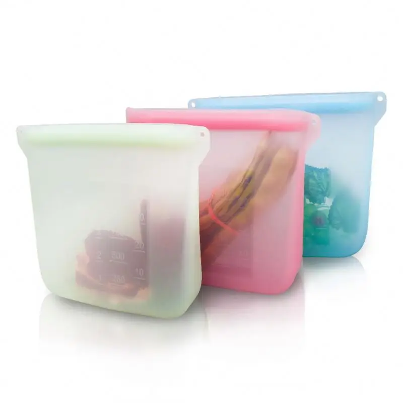 High Quality Reusable Children Sandwich bag Silicone Food Storage Bag