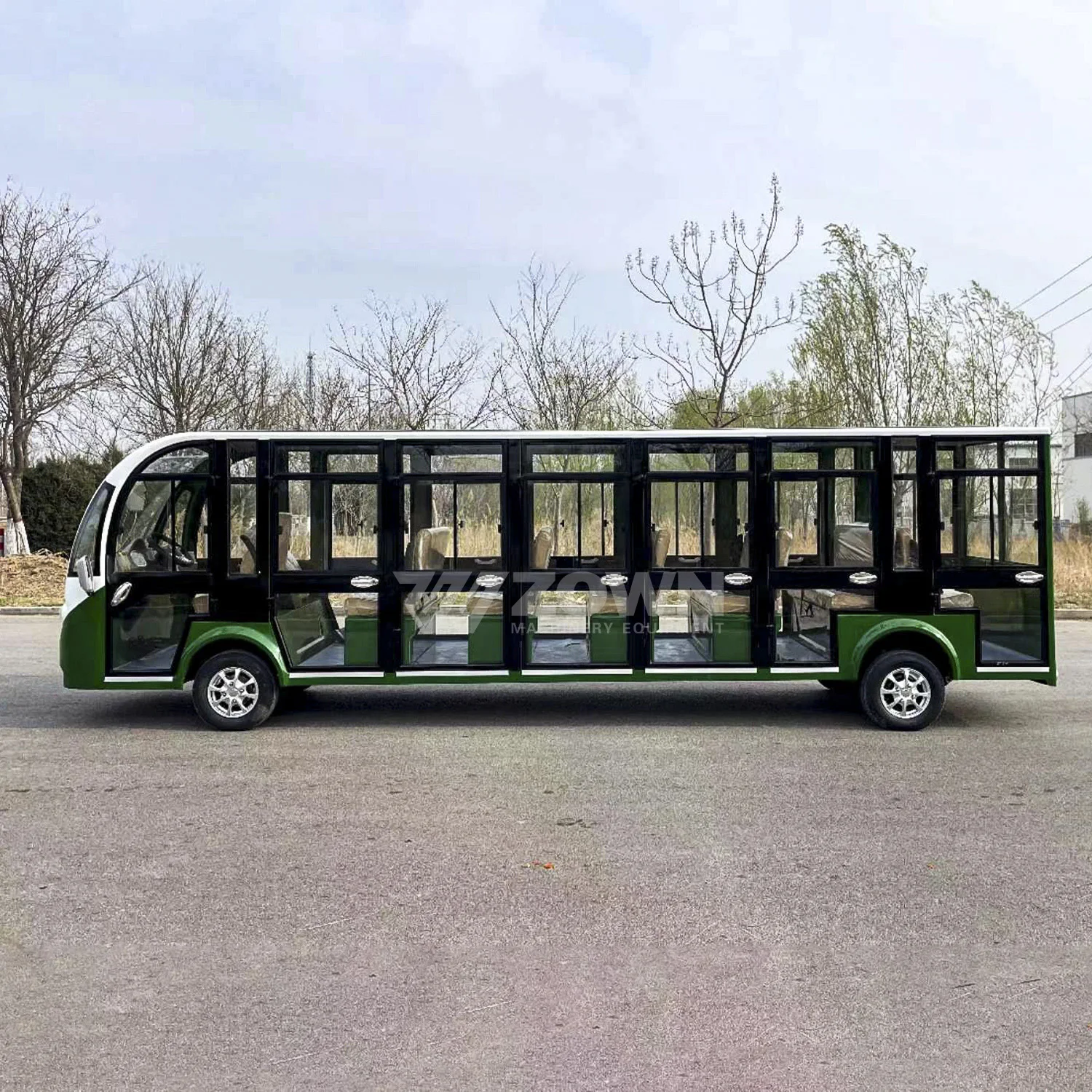 Best Selling 2024 Electric Bus Sightseeing 20 Seater Right Hand Drive Buses Luxury Tour Bus for Sale