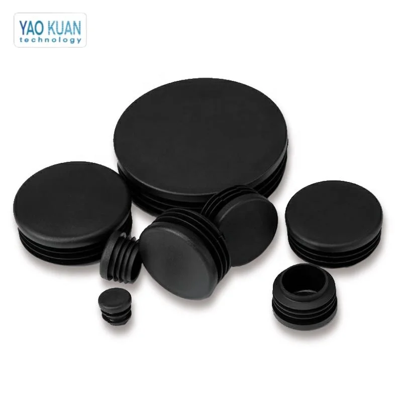 The circular / oval plastic pipe plugs produced by Yaokuan factory are not easy to deform and scratch plastic chrome pipe plugs