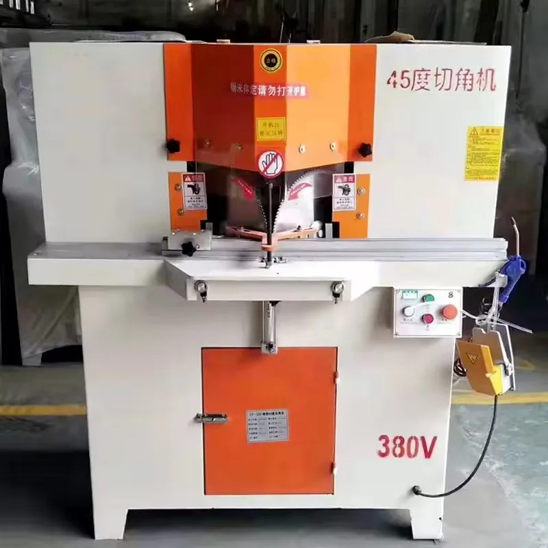 Door And Window Bevel Pneumatic Cutting Machine Woodworking Aluminum Cutting Machine Double Head Hydraulic Angle Saw Machine