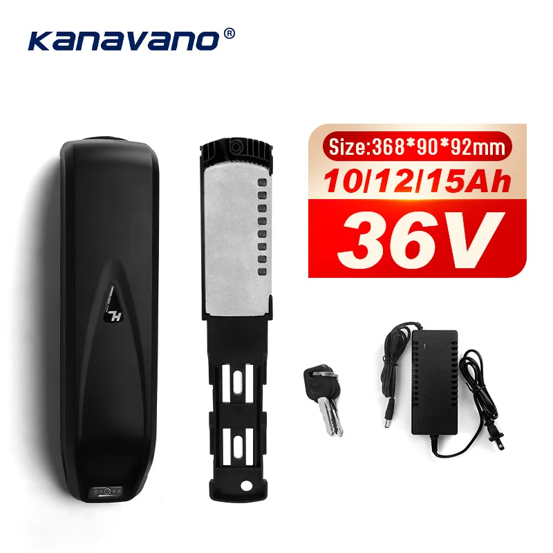 36V Hailong Case Lithium ion Battery Pack 10Ah 12ah 15ah e bike battery 36v