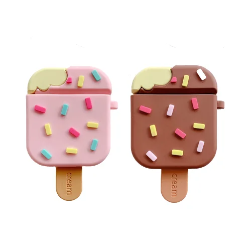 Cute Cartoon 3D Silicone Juice Jam Milk Ice Cream Jar Bottle Designs For AirPods Cover For Apple Airpods 1 2 Case