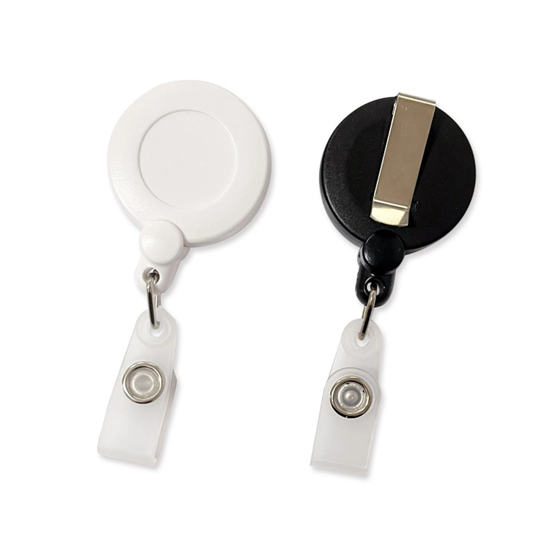 Popular Plastic Retractable Keychain ID Card Name Badge Holder Reels with Clip Retractable Lanyard for Office School Supplies