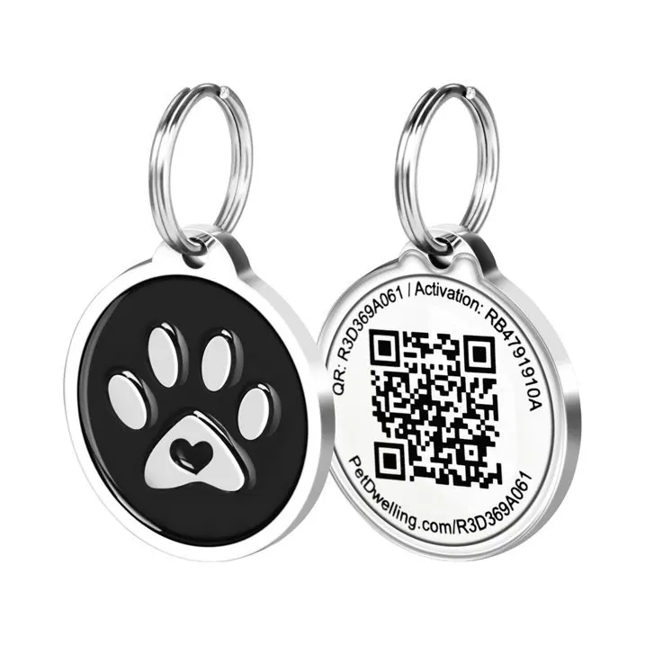 Manufacturer Custom Personalized Metal Dog ID Name Pet Products Pet Tag QR Dog Tag  QR Code Pet Tag
