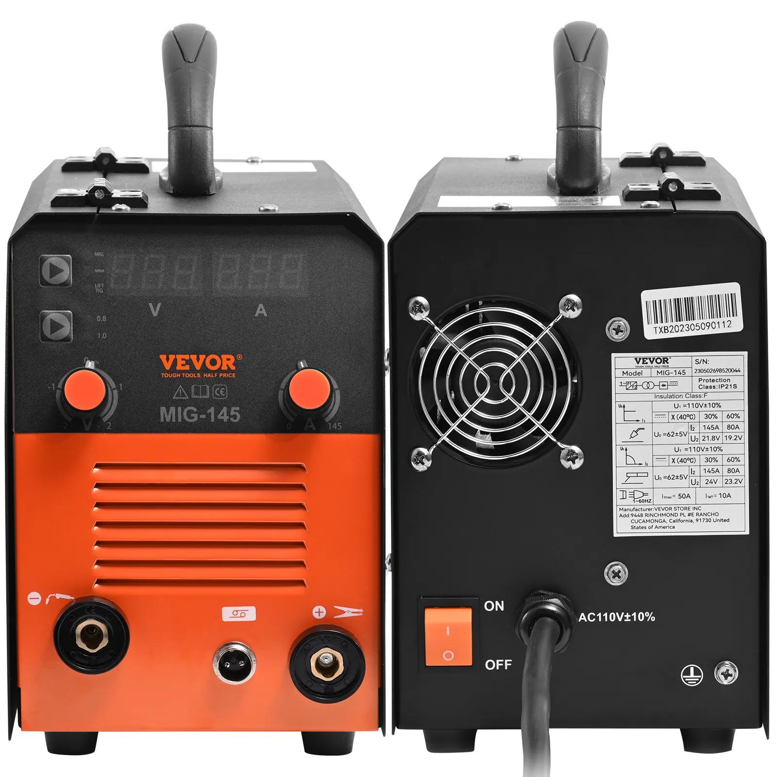 VEVOR TIG Welder 3 in 1, 110V High Frequency TIG/Stick/Clean Welding Machine W/IGBT Inverter, 155Amp Digital Arc Welder