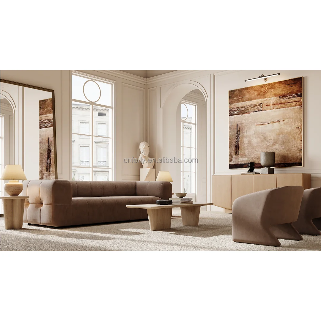 Ferly 2024 New Luxurious Sofa Set Furniture Living Room Modern Sofa Modular Sofa Set With Coffee Table And Side Table